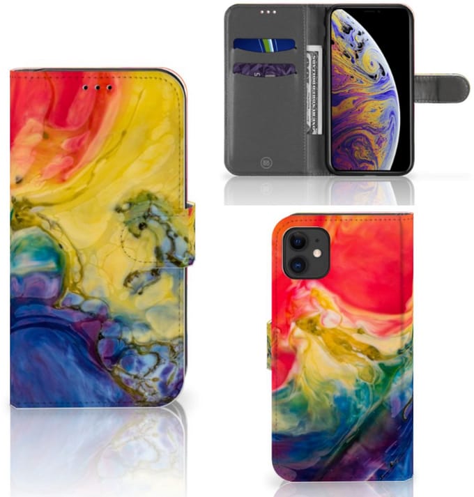 Hoesje Apple iPhone 11 Watercolor Dark