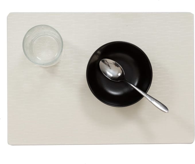 Wicotex-Placemats Jaspe wit-Placemat 12stuks
