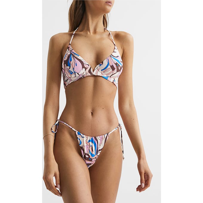 Reiss Audrinna-swirl Bikini Top — Multicolor Taglia: 6 | Bikini Outlet | Donna