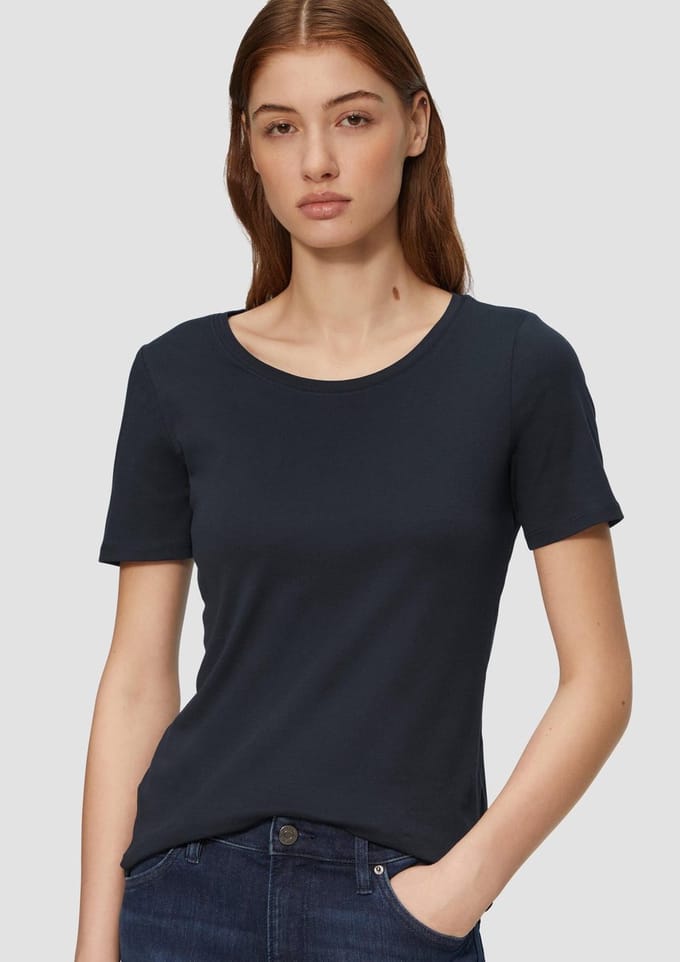 Regular fit t-shirt van puur katoen