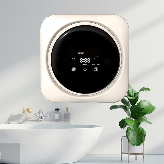 Kleine Wasmachine - Mini Wasmachine - Ruimtebesparend Wassen - Energiezuinig 170W - 28cm Breed - Desktop