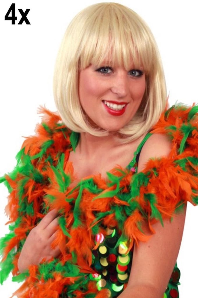 4x Boa oranje/groen 180 cm. 75 gr.