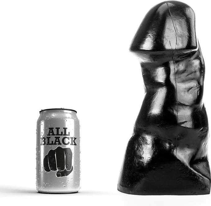 All Black Anaal Dildo 25 cm - zwart