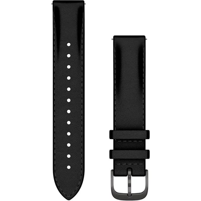 Garmin Leren bandje - Garmin 18 mm aansluiting - Zwart