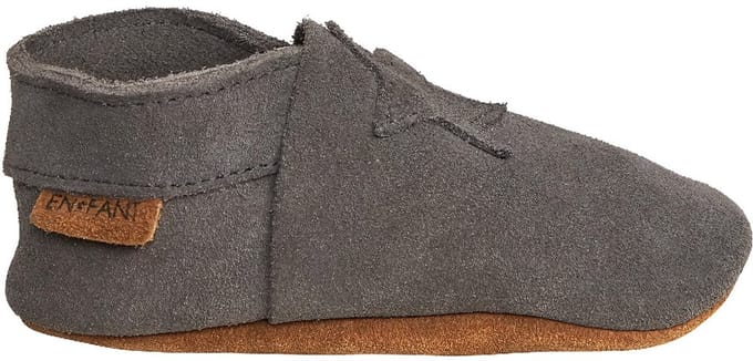 En Fant Kinder Elastischer Hausschuh Wildleder E813110-Pewter-26