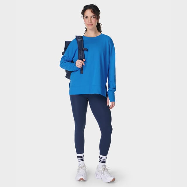 Sweaty Betty After Class Longline Sweatshirt BLAUW - Maat S