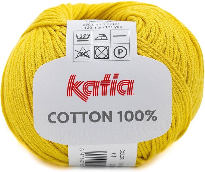 Katia Cotton 100% 61 geel