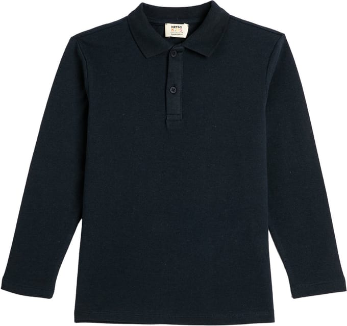 Lange mouw Polokraag T-Shirt