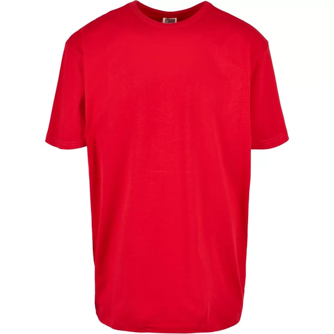 Urban Classics - Organic Basic Heren Tshirt - 5XL - Rood