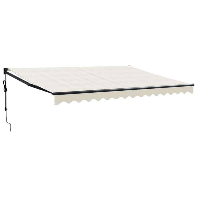 vidaXL - Uitschuifbare - luifel - Crème - met - Antraciet - Frame