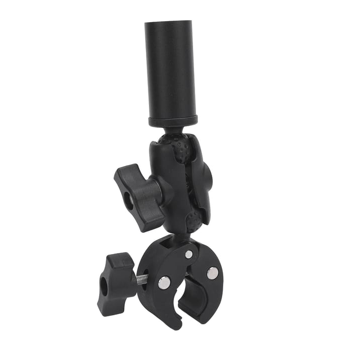Klembevestiging en Adapter voor Mini Dishy Antenne Aluminiumlegering Verstelbare Hoek Auto Camper Ladder Paal black
