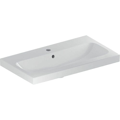 Geberit iCon Light washbasin 75 cm shortened projection with tap hole in the middle and overflow 501.842.00.1
