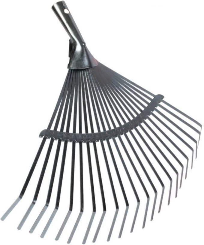 Talen Tools - Gazonhark - Verzinkt - 22 platte tanden - Zonder steel