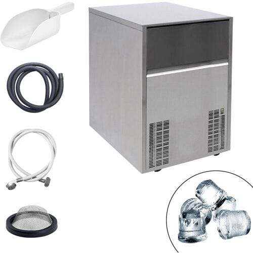 GGM Gastro Eiswürfelbereiter - Zylinder - 80 kg/24 h Zilver