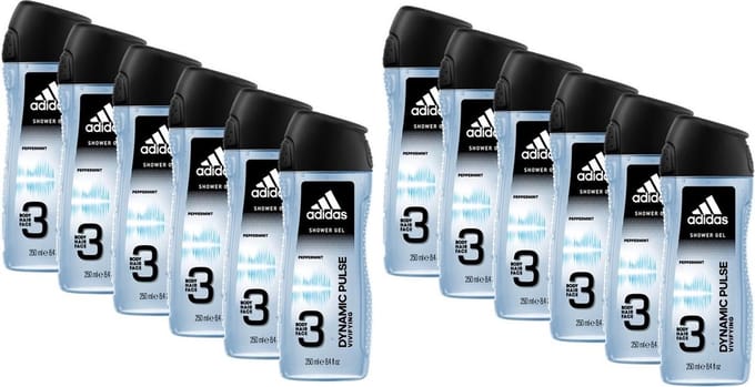 Adidas Dynamic Pulse Douchegel - 250 ml - 12 Stuks