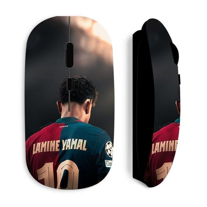 Souris noir Sans Fil Lamine Yamal FC Barcelone