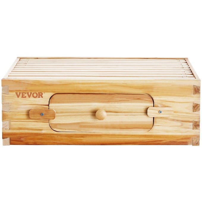 Ruche Langstroth Kit Ruche Moyenne 10 Cadres Fenêtres Acryliques pour Abeilles