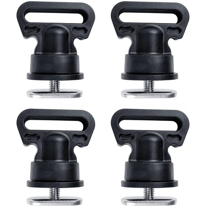 4 stuks Kajak Railmontage Verticale Sjorogen voor het Bevestigen van Koelbox Viskrat en Andere Kajak 4pcs black
