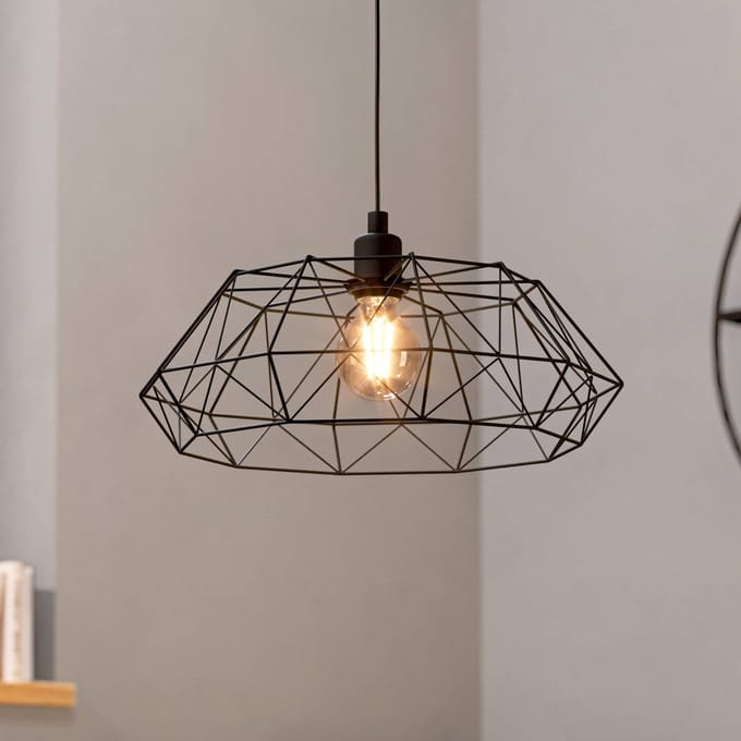 EGLO Carlton 2 Hanglamp - E27 - Ø 45,5 cm - Zwart