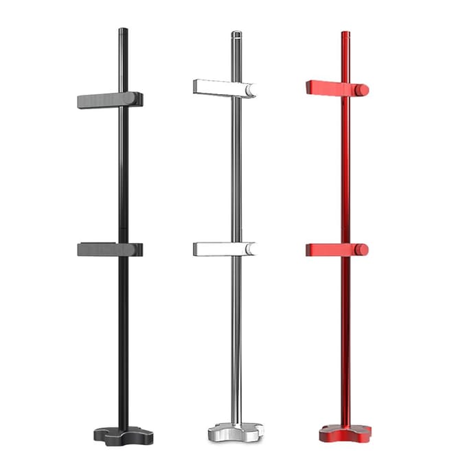 GM962 Aluminium verticale grafische kaarthouder Dubbele ondersteuning Jackbeugel Desktop PC-behuizing ideokaart zwart