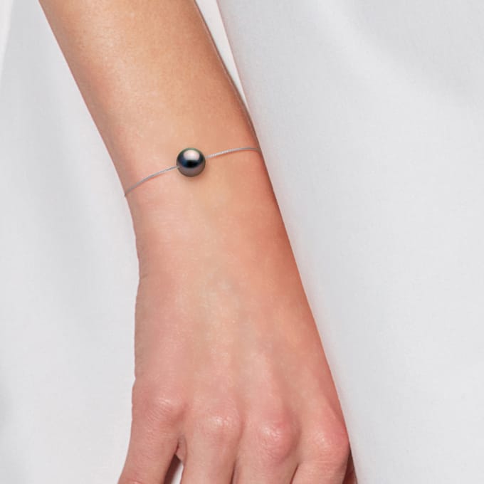 Chain Bracelet Tahitian Pearl Ronde 8-9 mm 925