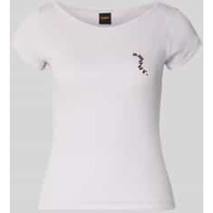 Slim fit T-shirt van katoenmix Model 'C_Etine'