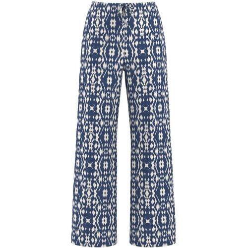 ESMARA Satijnen dames wide leg broek (Blauw, L (44-46))