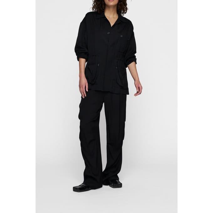 10DAYS Safari Jacket Black Größe: M | Overshirts Outlet | Damen | Schwarz