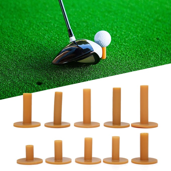 10 stuks Rubberen Golf Tees Duurzaam Golf Trainer Hulp Tee Houder Driving Range Golf Accessoire brown