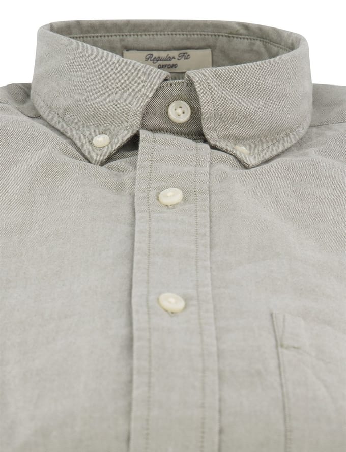 casual overhemd Gant Regular Fit effen groen