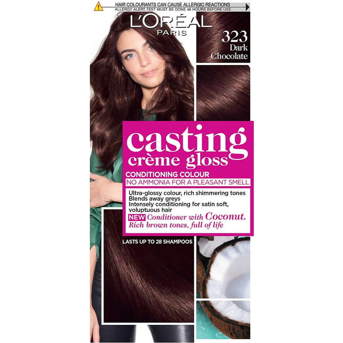 L'Oréal Paris Casting Crème Gloss Semi-Permanente Haarverf (Verschillende Tinten) - 323 Dark Chocolate Brown