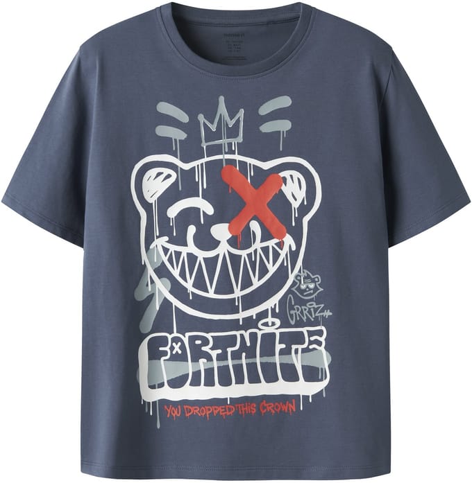 NAME IT - NKMFRANS FORTNITE SS NREG TOP BOX BFU - Jongens - T-shirts