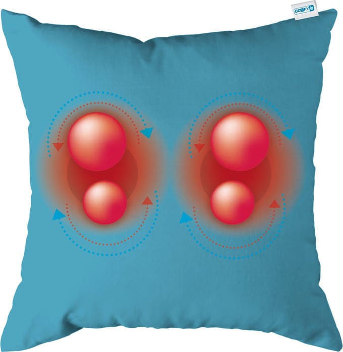 Comfy massagekussen | aqua | massage apparaat met infrarood warmtefunctie | adapter voor auto