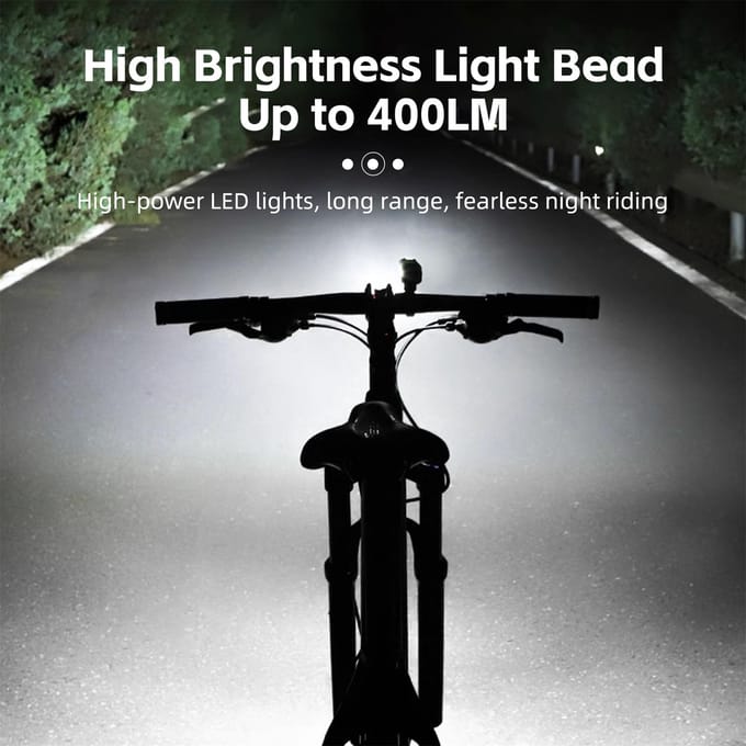 Hoge helderheid fietslicht 400 lumen USB oplaadbare fietslamp Waterdicht racefietslicht