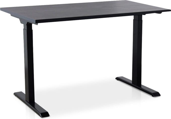 Zit-sta bureau snelslinger verstelbaar - MRC FAST FLEX | 140 x 80 cm | frame zwart - blad zwart eiken