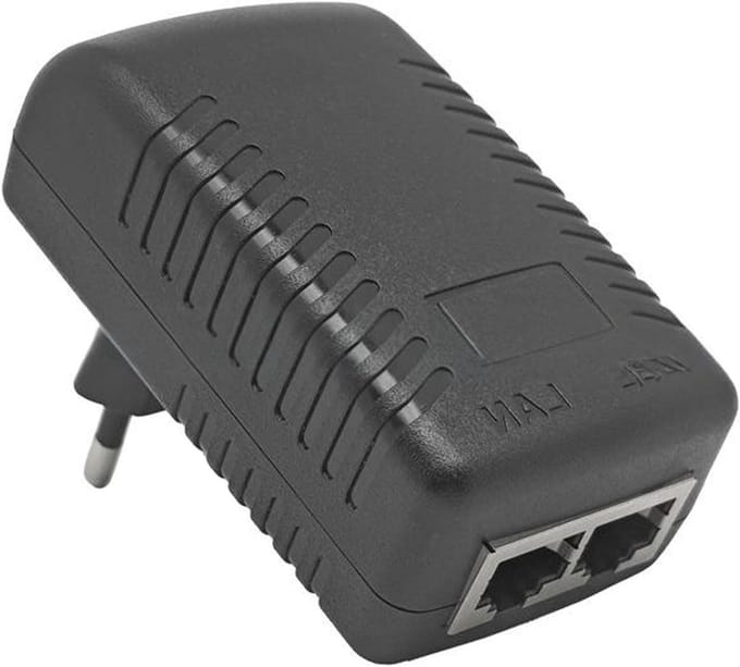 PoE Injector 48V 0.5A voor IP Cameras, Telefoons en Access Points - Voeding met Drievoudige Bescherming (EU)