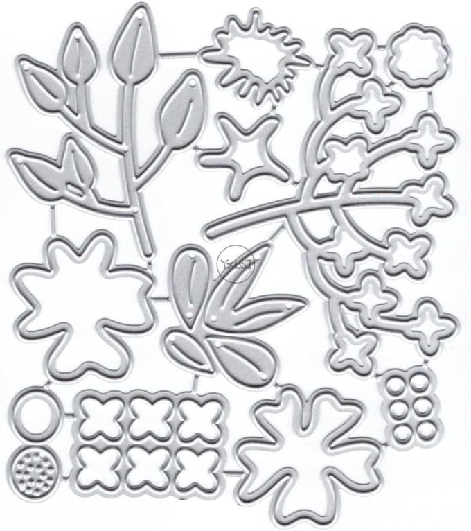 Snijmatrijs Set - Papier Stans - Kaarten Maken - Koolstofstaal - 1 Set - Zilver
