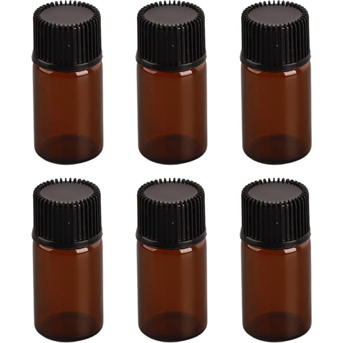 100 Stuks Essentiële Olie Flesjes 3ml Mini Formaat Waterdicht Duurzaam Geurloos Lekpreventie Transparant black