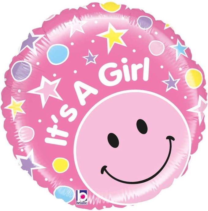 Folieballon It's a Girl Roze 53 cm