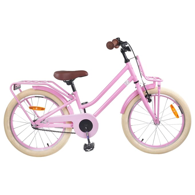 vidaXL - Kinderfiets - 18 - Inch - voor - 5-7 - jaar - oud - Licht - Roze
