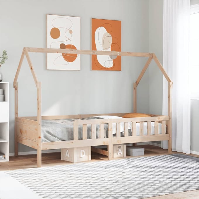 vidaXL - Bedhuis - massief - grenenhout - 80x200 - cm