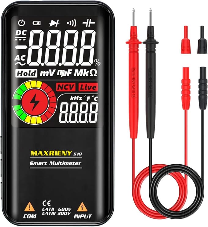 Digitale Multimeter met Kleur LCD - 3 Resultaten Display en Auto-Ranging Pocket Voltage Tester