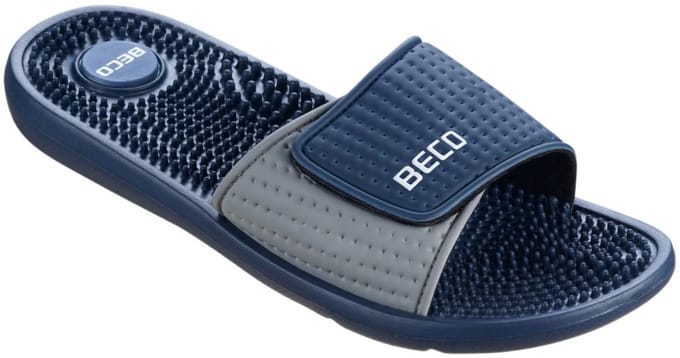 Beco Slippers Met Massagevoetbed | Donkerblauw/grijs - 38