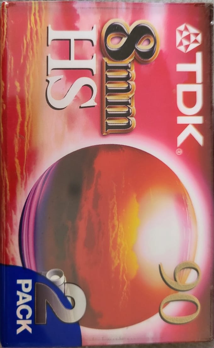 2-pack TDK 8mm HS90 (voor PAL/Secam)
