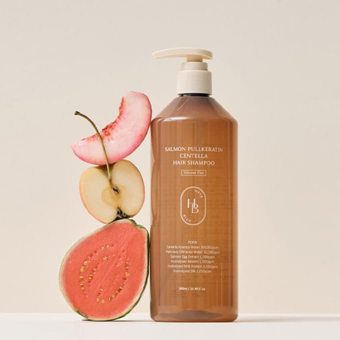 Heveblue Salmon Pullkeratin Centella Hair Shampoo [silicone free][500ml]