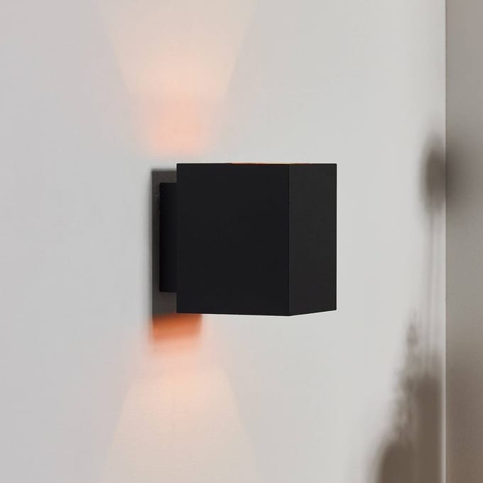 Lucide Wandlamp Xera, zwart, 10 cm, downlight, aluminium