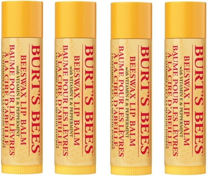 BURT'S BEES - Lip Balm Beeswax - 4 Pak