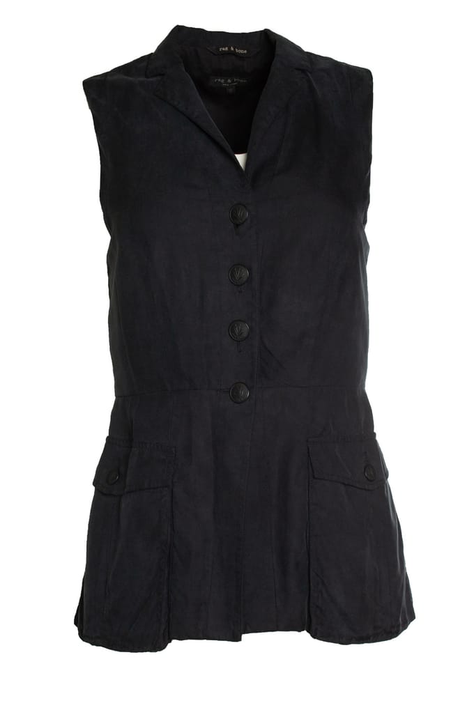 Rag & Bone, Lange vest in blauw