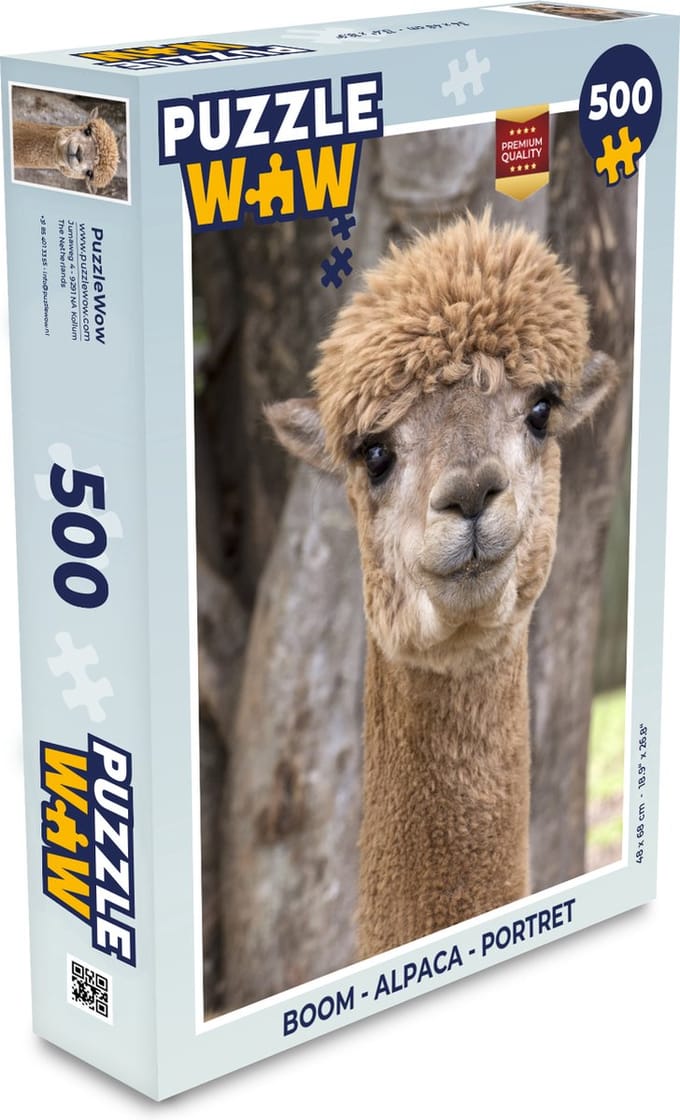 Puzzel Boom - Alpaca - Portret - Legpuzzel - Puzzel 500 stukjes