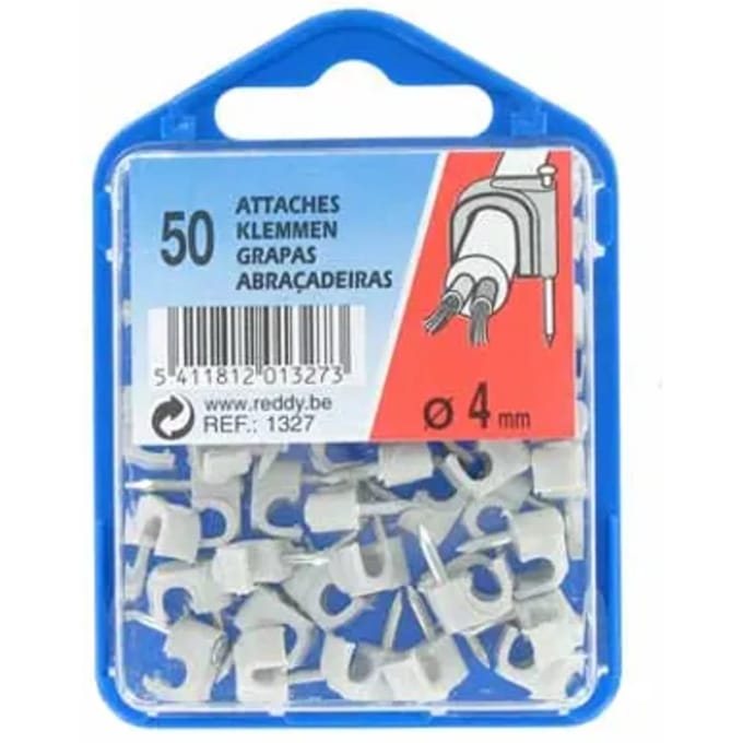 Reddy Clips 4mm Grijs 50st.